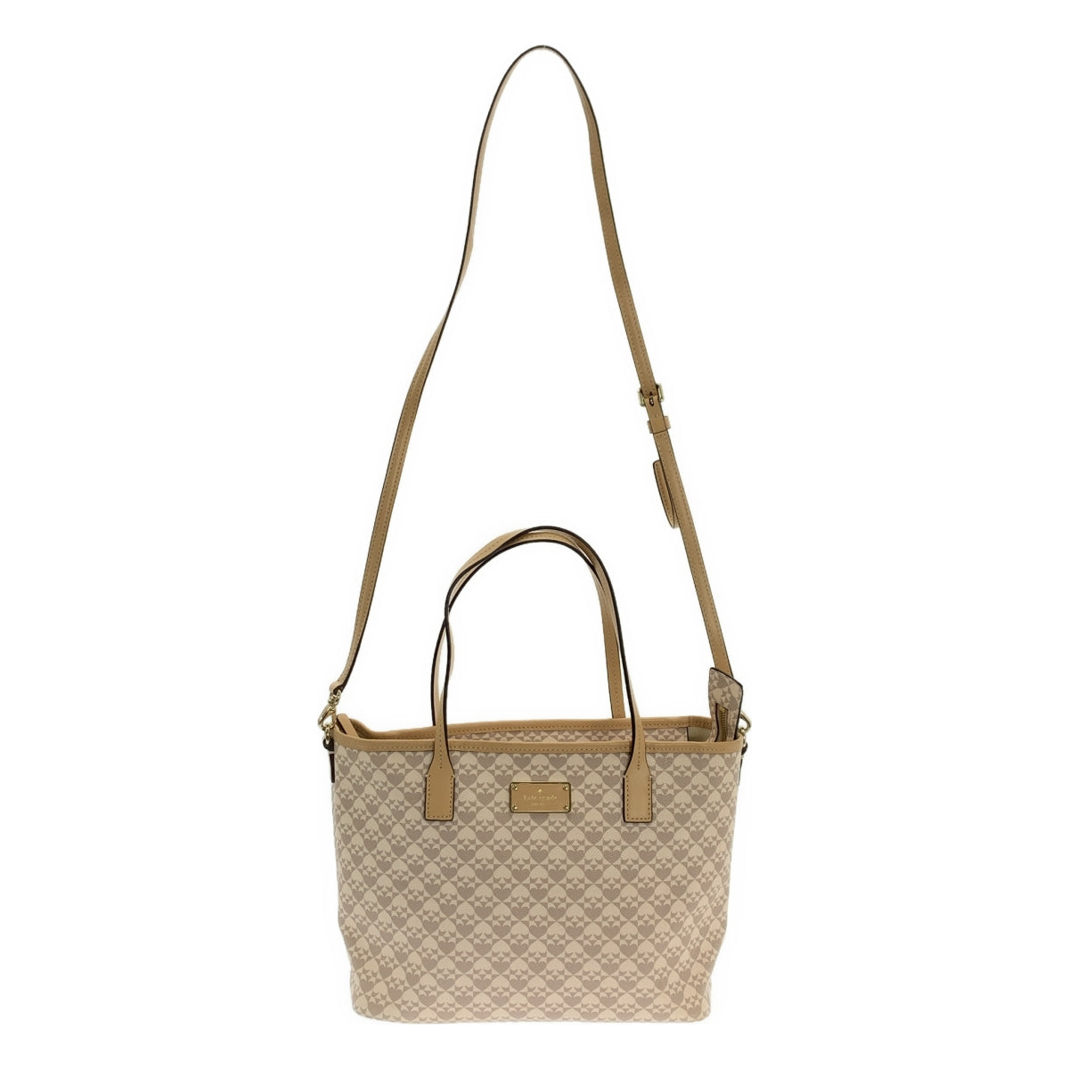 KATE SPADE / 케이트 스페이드 | 2Way 총 무늬 PVC 토트 숄더백 | 베이지계 | 여성