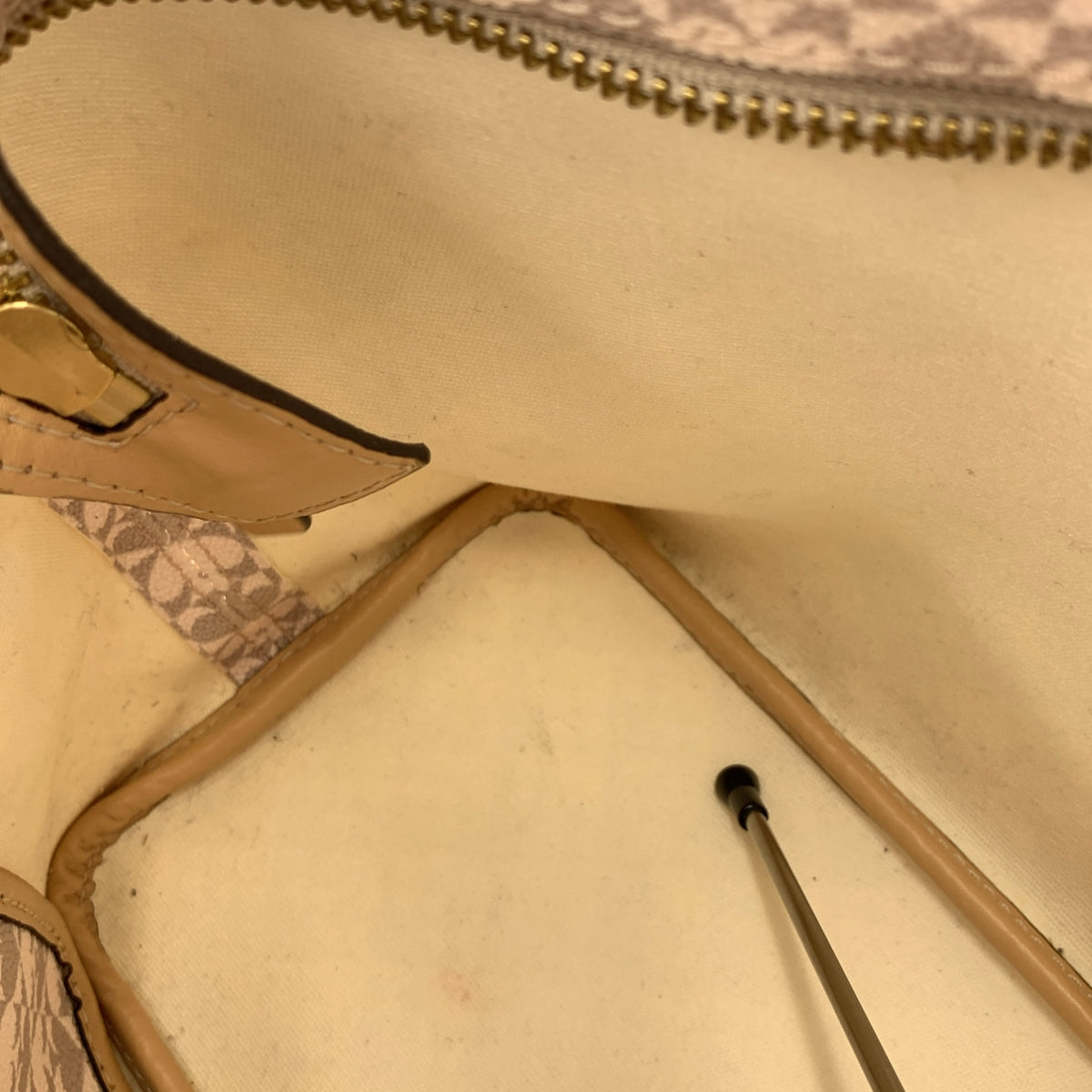 KATE SPADE / 케이트 스페이드 | 2Way 총 무늬 PVC 토트 숄더백 | 베이지계 | 여성