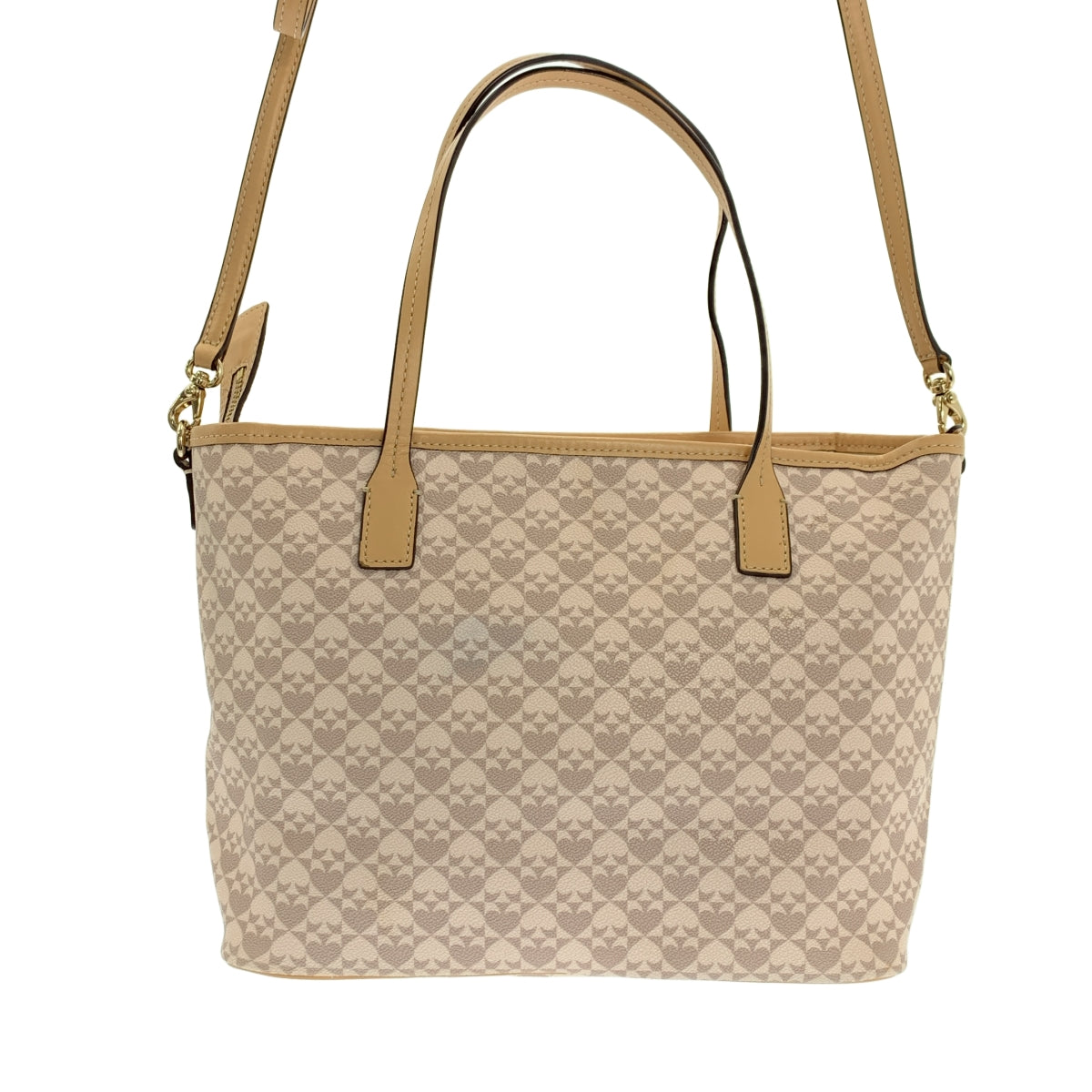 KATE SPADE / 케이트 스페이드 | 2Way 총 무늬 PVC 토트 숄더백 | 베이지계 | 여성