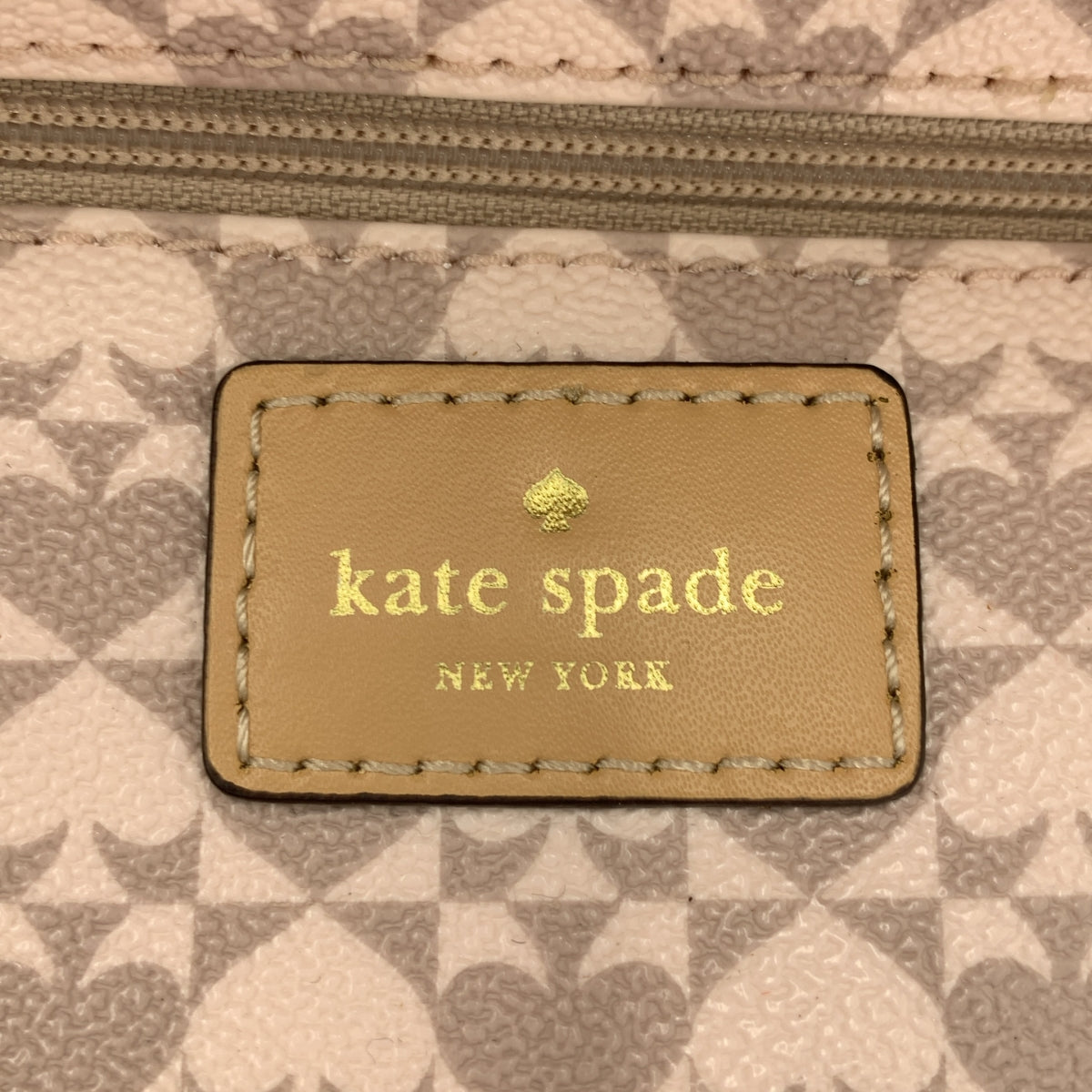 KATE SPADE / 케이트 스페이드 | 2Way 총 무늬 PVC 토트 숄더백 | 베이지계 | 여성