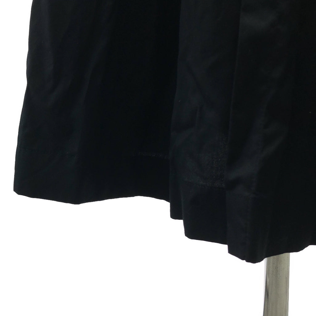 【美品】  noir kei ninomiya / ノワールケイニノミヤ | 2020SS | 異素材 切替 フェイクレザー ギャザー ボリューム 吊りスカート ワンピース | M | ブラック | レディース