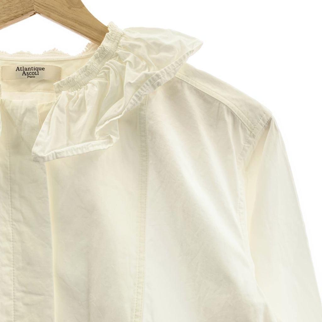 Atlantique Ascoli / 애틀랜틱 아스코리 | 코튼 프릴 컬러 풀오버 블라우스 | 0 |