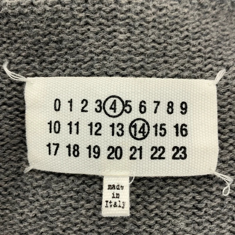 Maison Margiela / メゾンマルジェラ | 2023AW | ウール レザーエルボーパッチ オーバー ニット カーディガン | M | メンズ