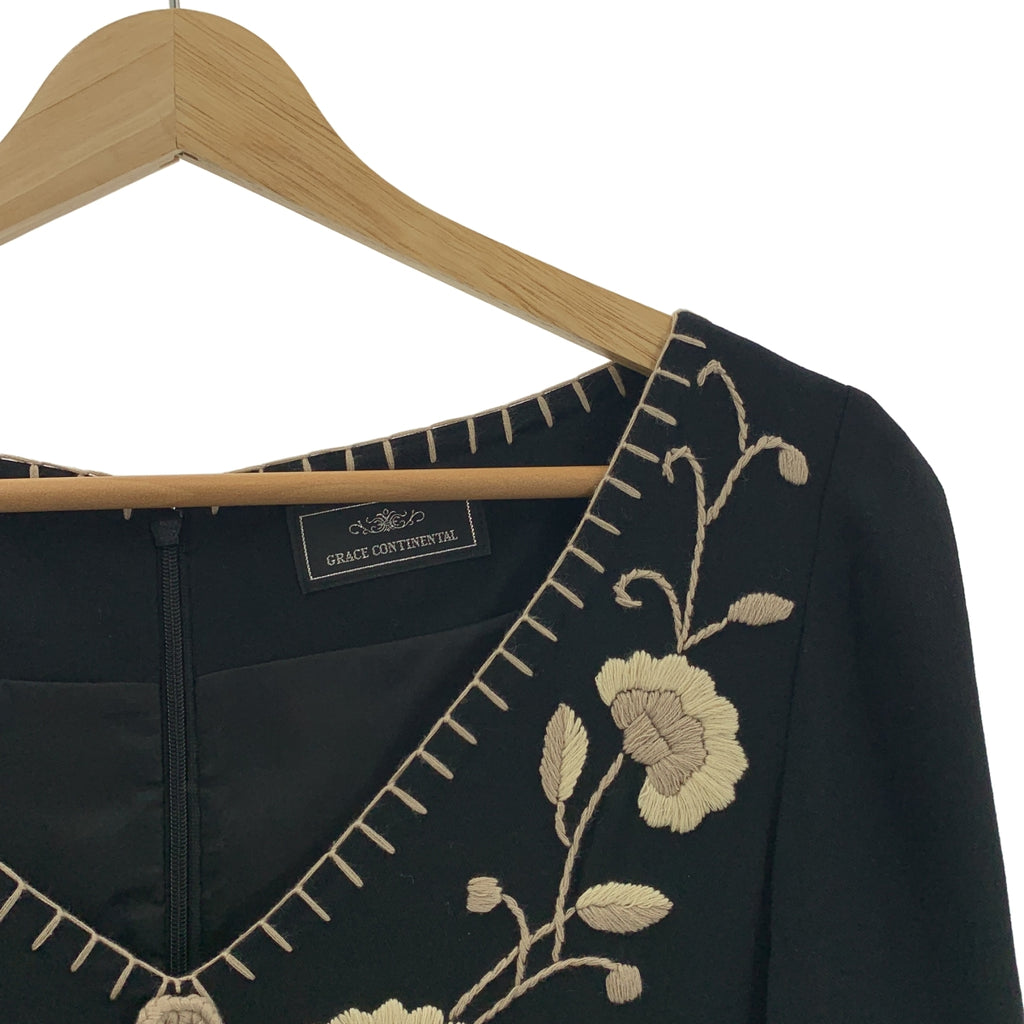 GRACE CONTINENTAL | 刺繡抽繩洋裝 / 有襯裡 | 尺寸 36 |