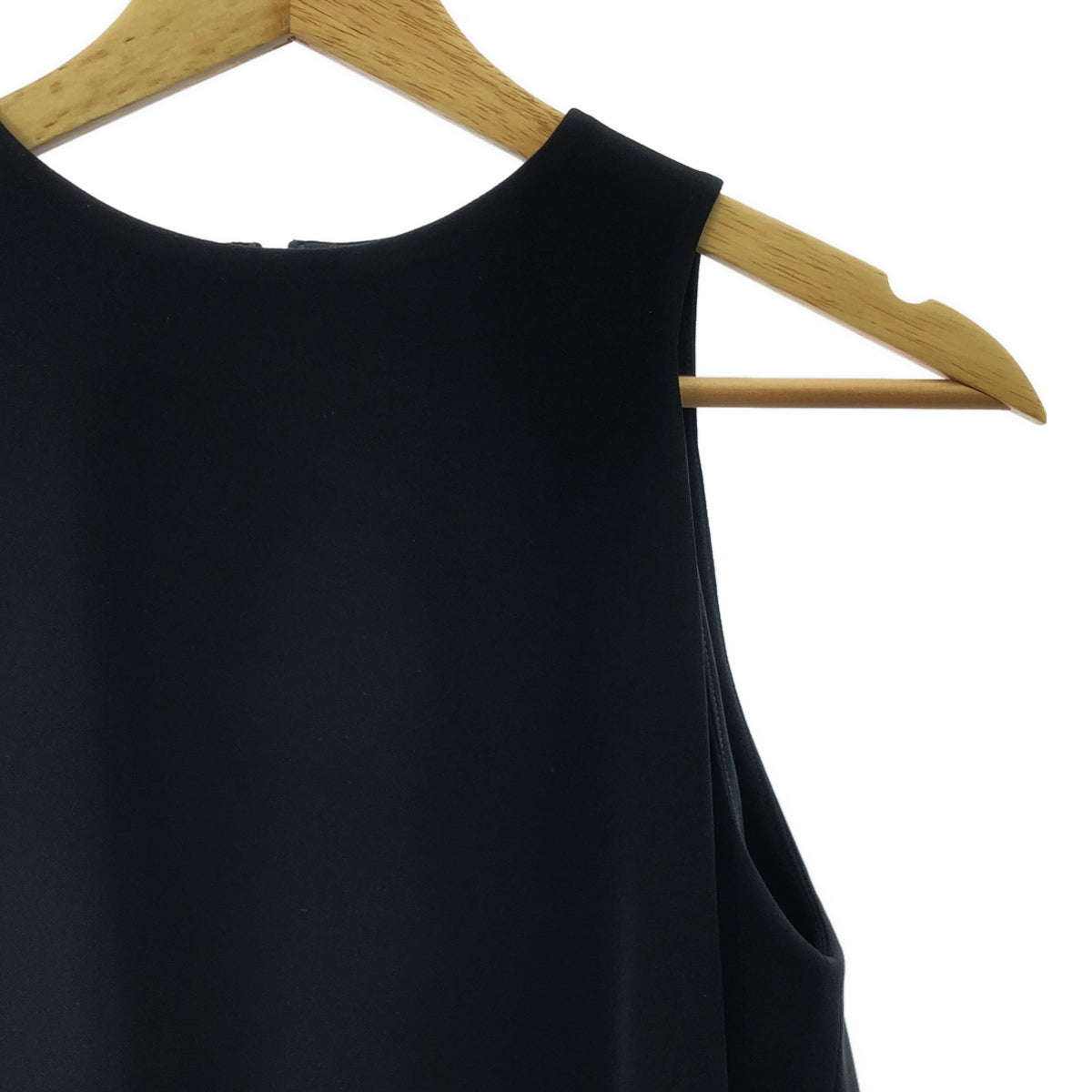 【美品】  YOKO CHAN / ヨーコチャン | ヘムピンセット ドレス ノースリーブ ワンピース | 38 | ブラック | レディース
