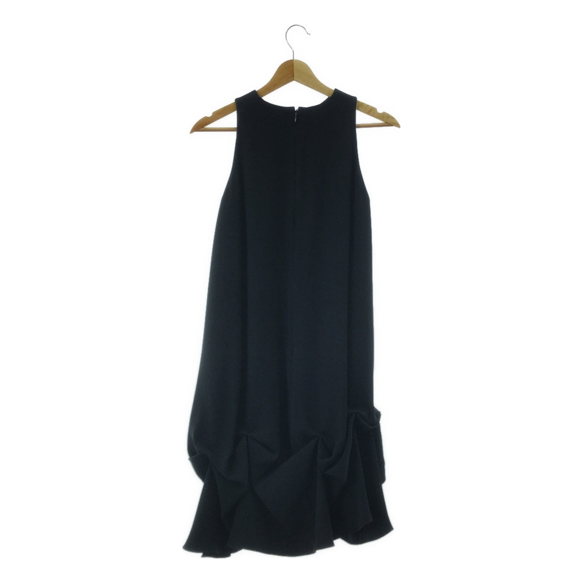【美品】  YOKO CHAN / ヨーコチャン | ヘムピンセット ドレス ノースリーブ ワンピース | 38 | ブラック | レディース