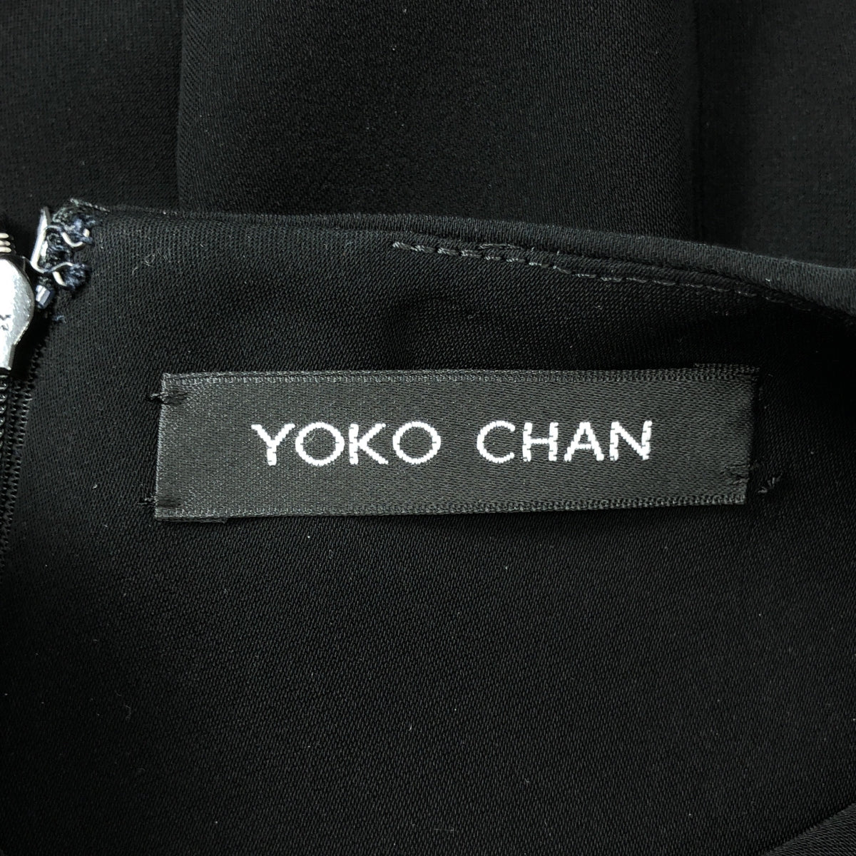 [狀況極佳] YOKO CHAN | 下擺鑷子連身裙，無袖 | 尺寸 38 | 黑色 | 女款