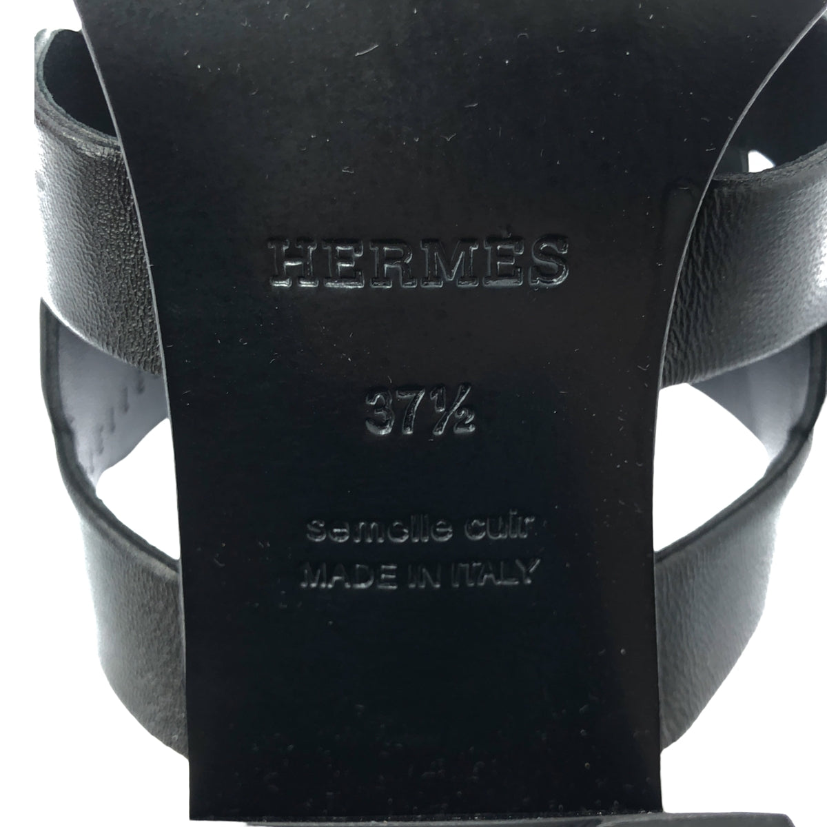 【美品】  HERMES / エルメス | ギャビー60 / シェーヌ グルメット トルサード ヒールサンダル | 37 1/2 | ブラック | レディース