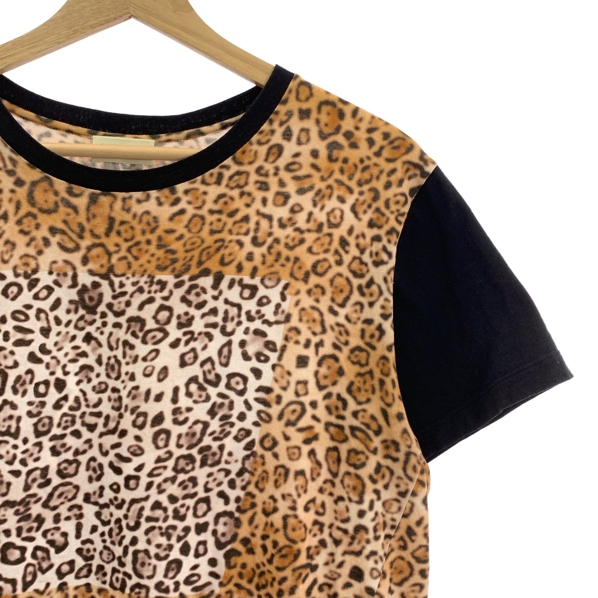 SAINT LAURENT PARIS / サンローランパリ | ベイビーキャット 袖切替 プリントTシャツ | S | メンズ