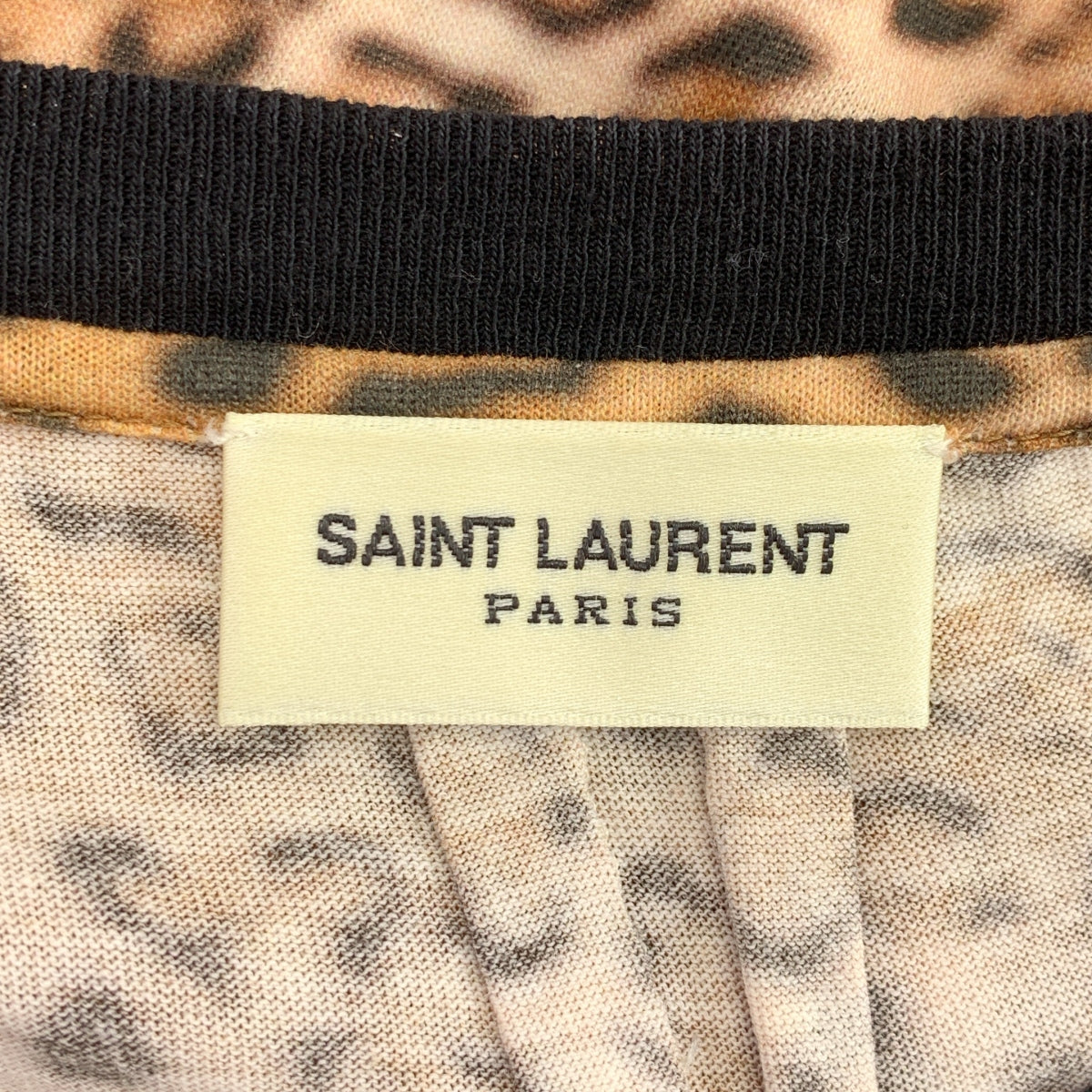 SAINT LAURENT PARIS / サンローランパリ | ベイビーキャット 袖切替 プリントTシャツ | S | メンズ