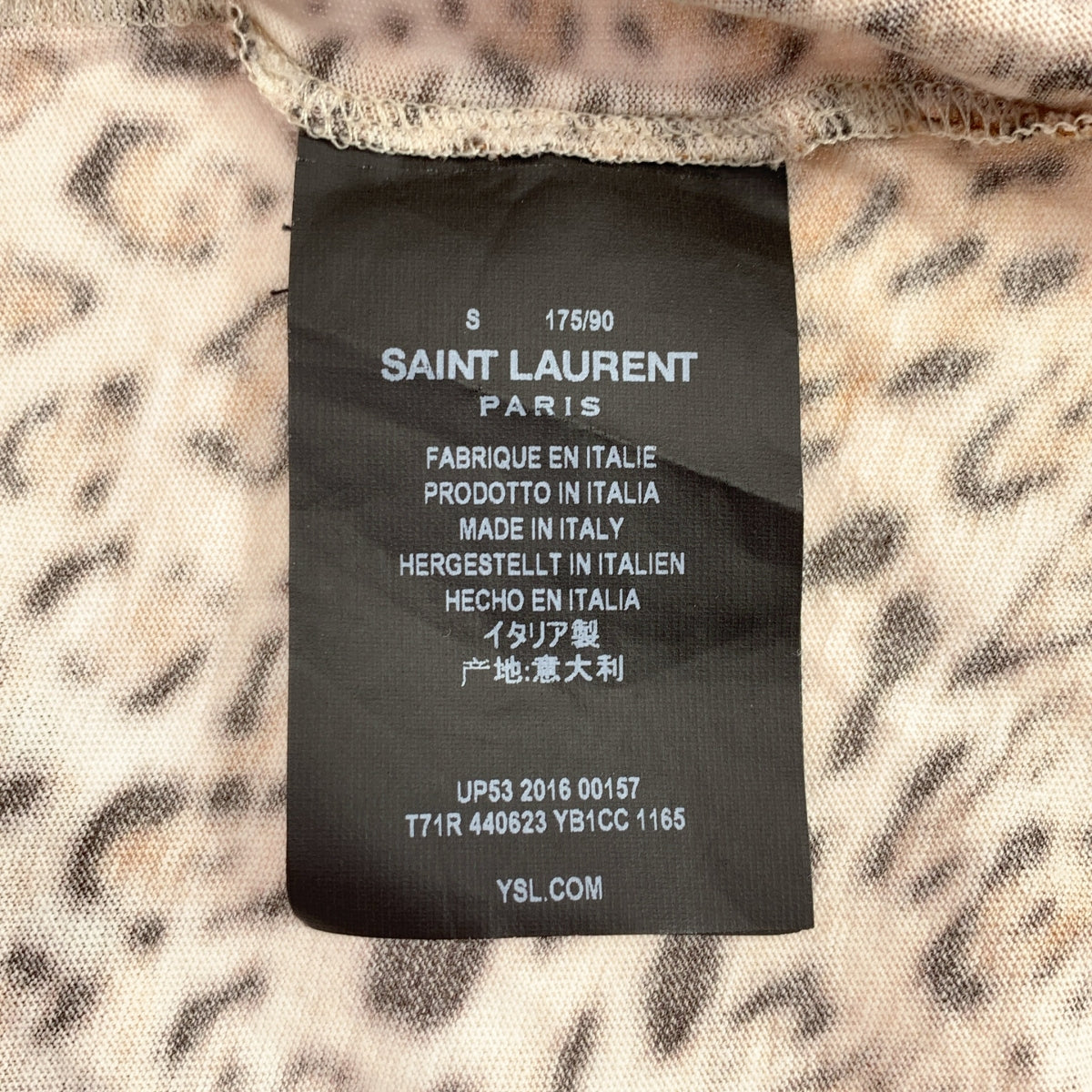 SAINT LAURENT PARIS / サンローランパリ | ベイビーキャット 袖切替 プリントTシャツ | S | メンズ