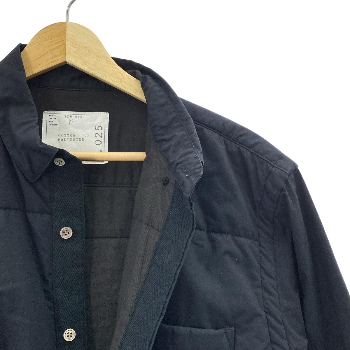 sacai / 사카이 | Cotton Quilted Shirt 안솜 셔츠 재킷 | 2 | 남성