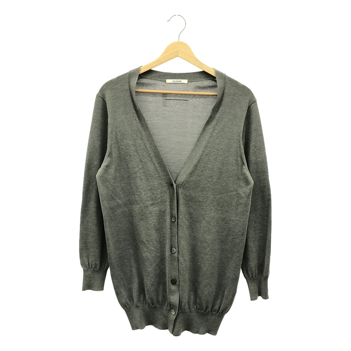 SLOANE | 14G Silk Cotton Jersey V-neck Cardigan | 1 | Women's