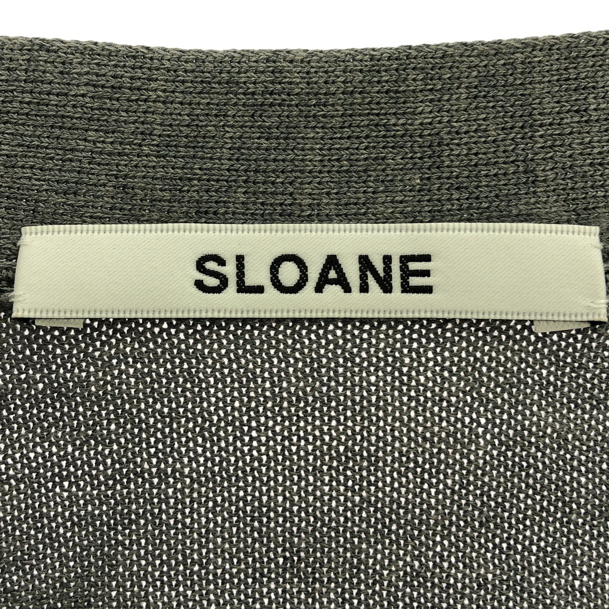 SLOANE / スローン | 14G シルクコットン 天竺Vネックカーディガン | 1 | グレー | レディース