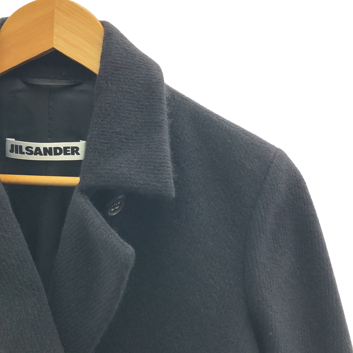 JIL SANDER / ジルサンダー | ステンカラー ショート コート ジャケット | 34 | ブラック | レディース