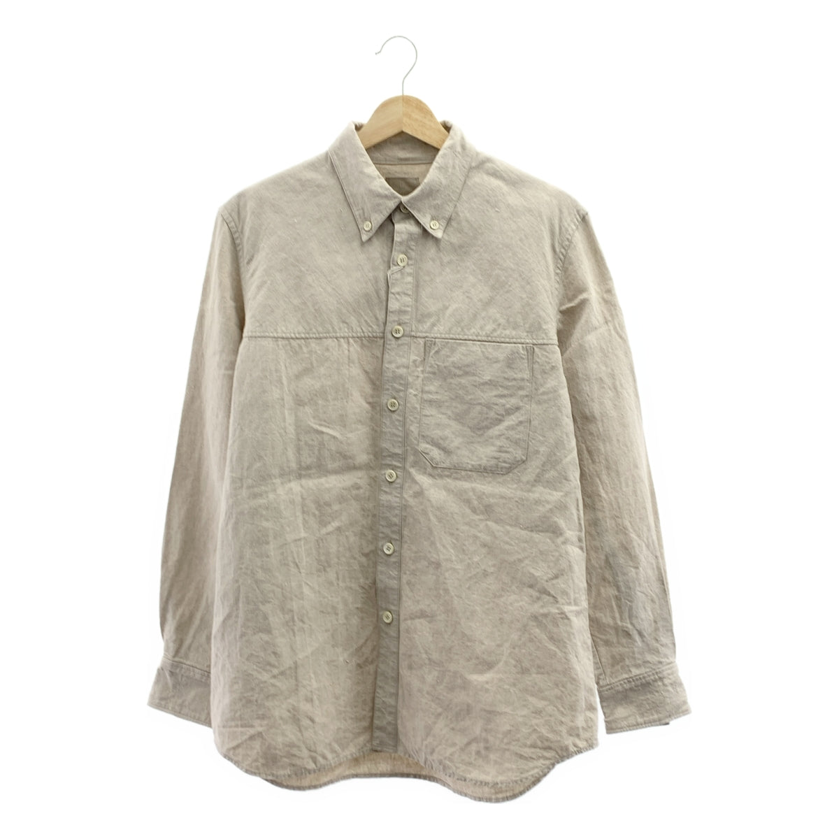 yamauchi | 鹽縮亞麻紐扣襯衫 | 2 |
