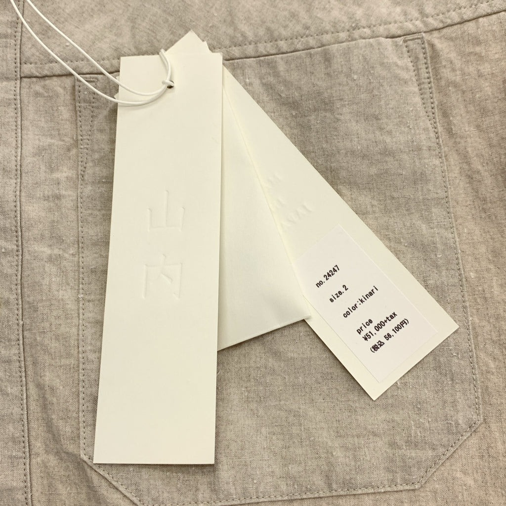 yamauchi | 鹽縮亞麻紐扣襯衫 | 2 |