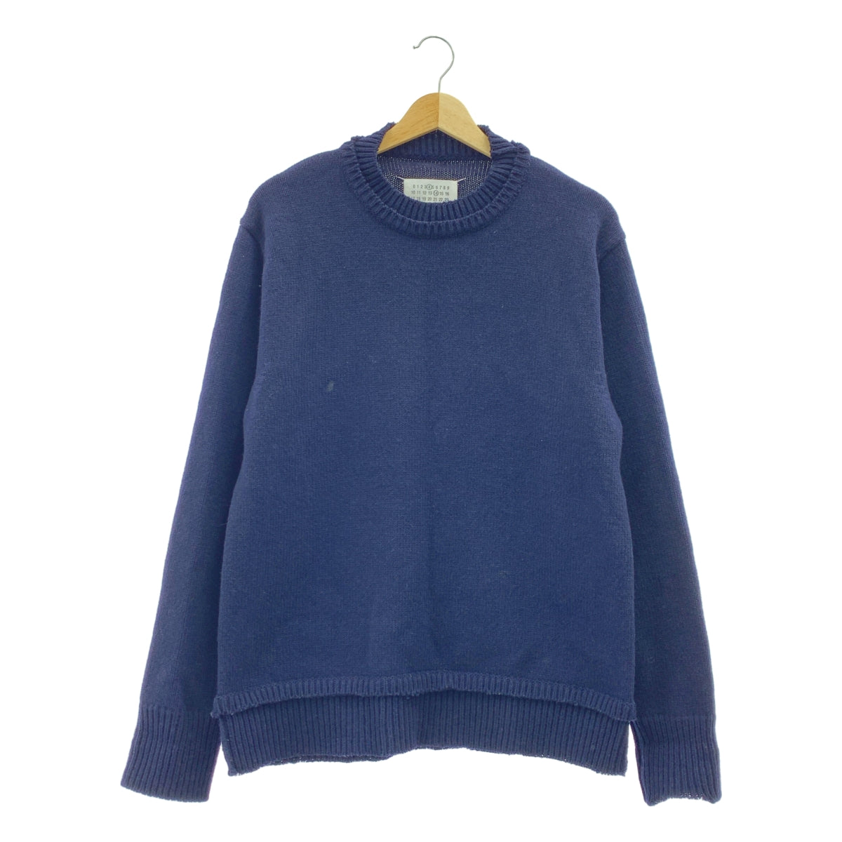 Maison Margiela / メゾンマルジェラ | 2022AW | ウール リネン エルボーパッチ プルオーバー ニット | S | メンズ