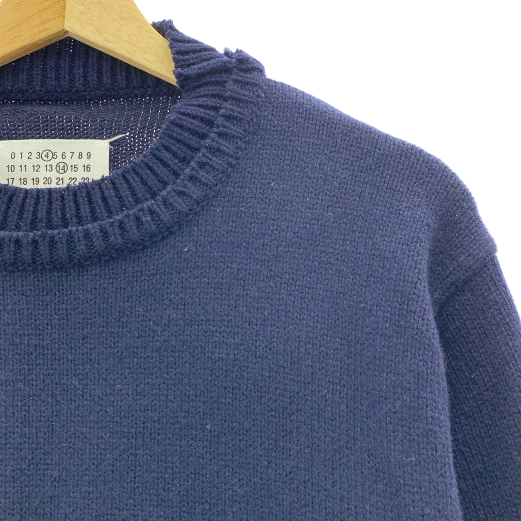 Maison Margiela / メゾンマルジェラ | 2022AW | ウール リネン エルボーパッチ プルオーバー ニット | S | メンズ