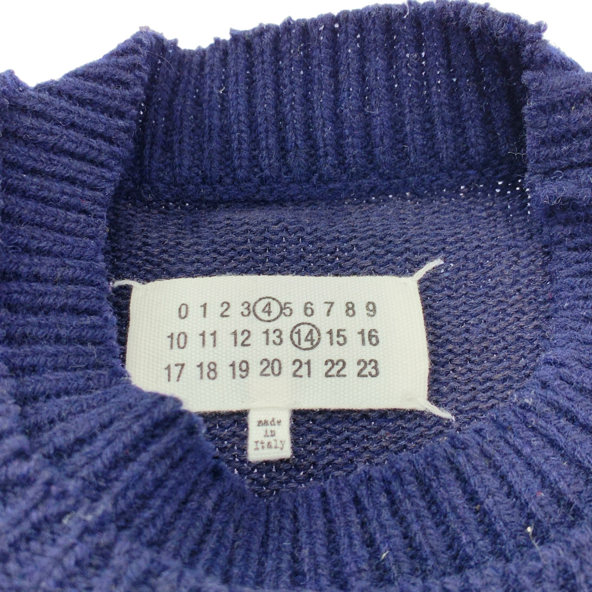 Maison Margiela / メゾンマルジェラ | 2022AW | ウール リネン エルボーパッチ プルオーバー ニット | S | メンズ