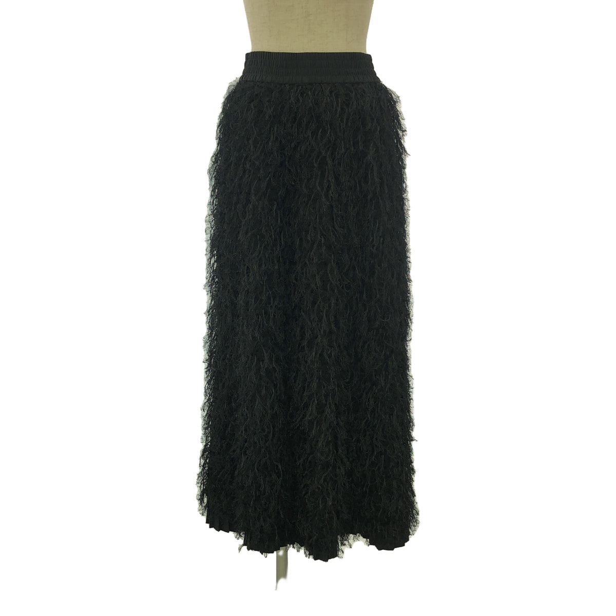 HYKE | 2024AW | FRINGE SKIRT | 2 | Black | Women's
