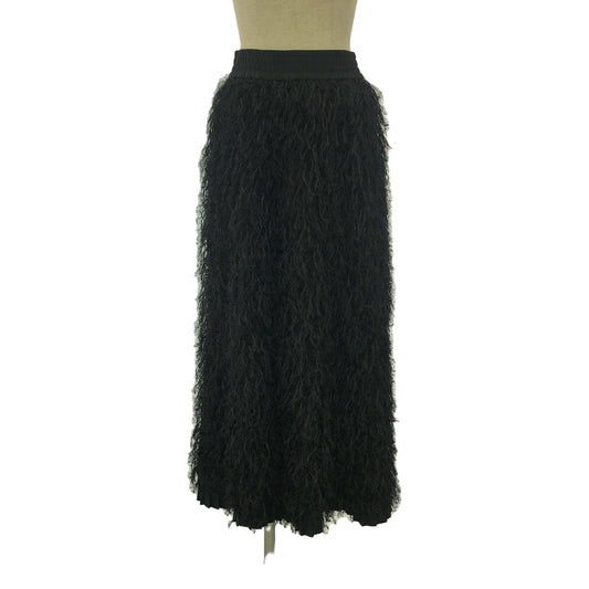 HYKE | 2024AW | FRINGE SKIRT | 2 | Black | Women's