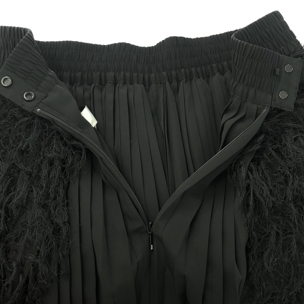 HYKE | 2024AW | FRINGE SKIRT | 2 | Black | Women's
