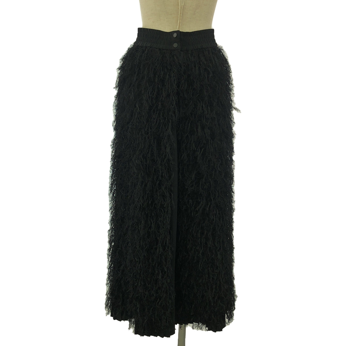 HYKE | 2024AW | FRINGE SKIRT | 2 | Black | Women's
