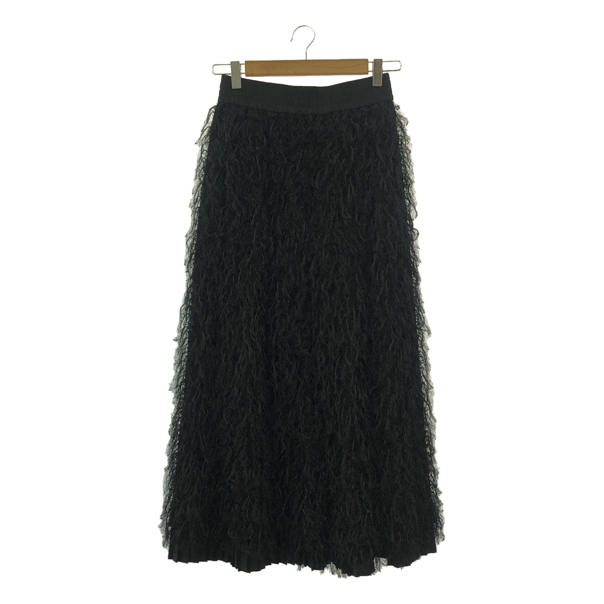 HYKE | 2024AW | FRINGE SKIRT | 2 | Black | Women's