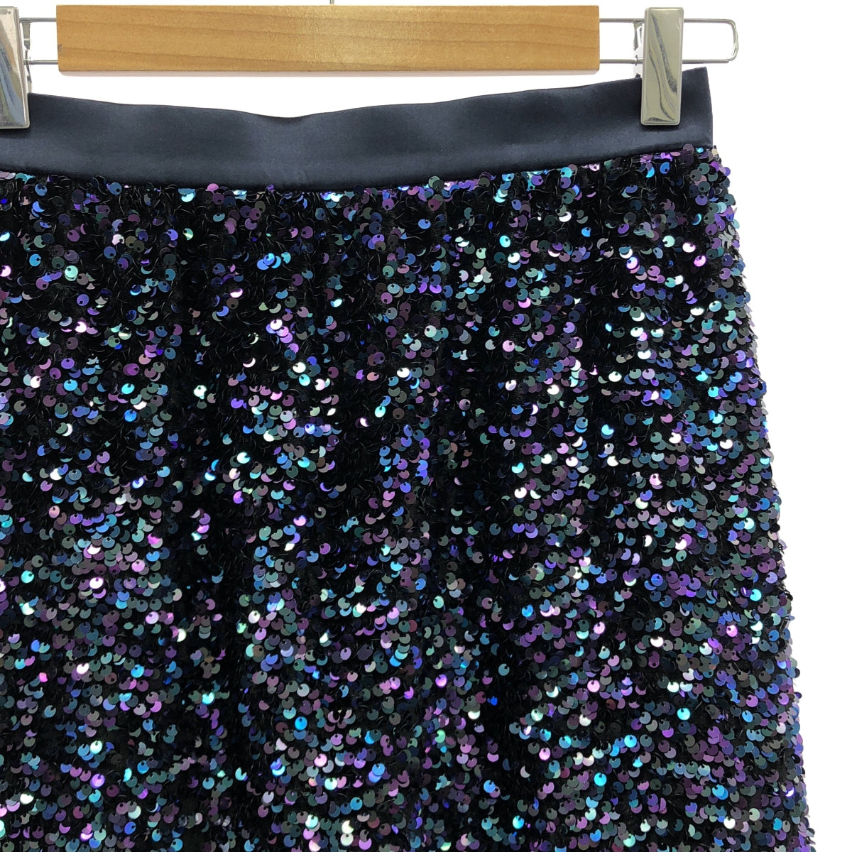 Drawer | Sequined back slit skirt | 36 | Women's