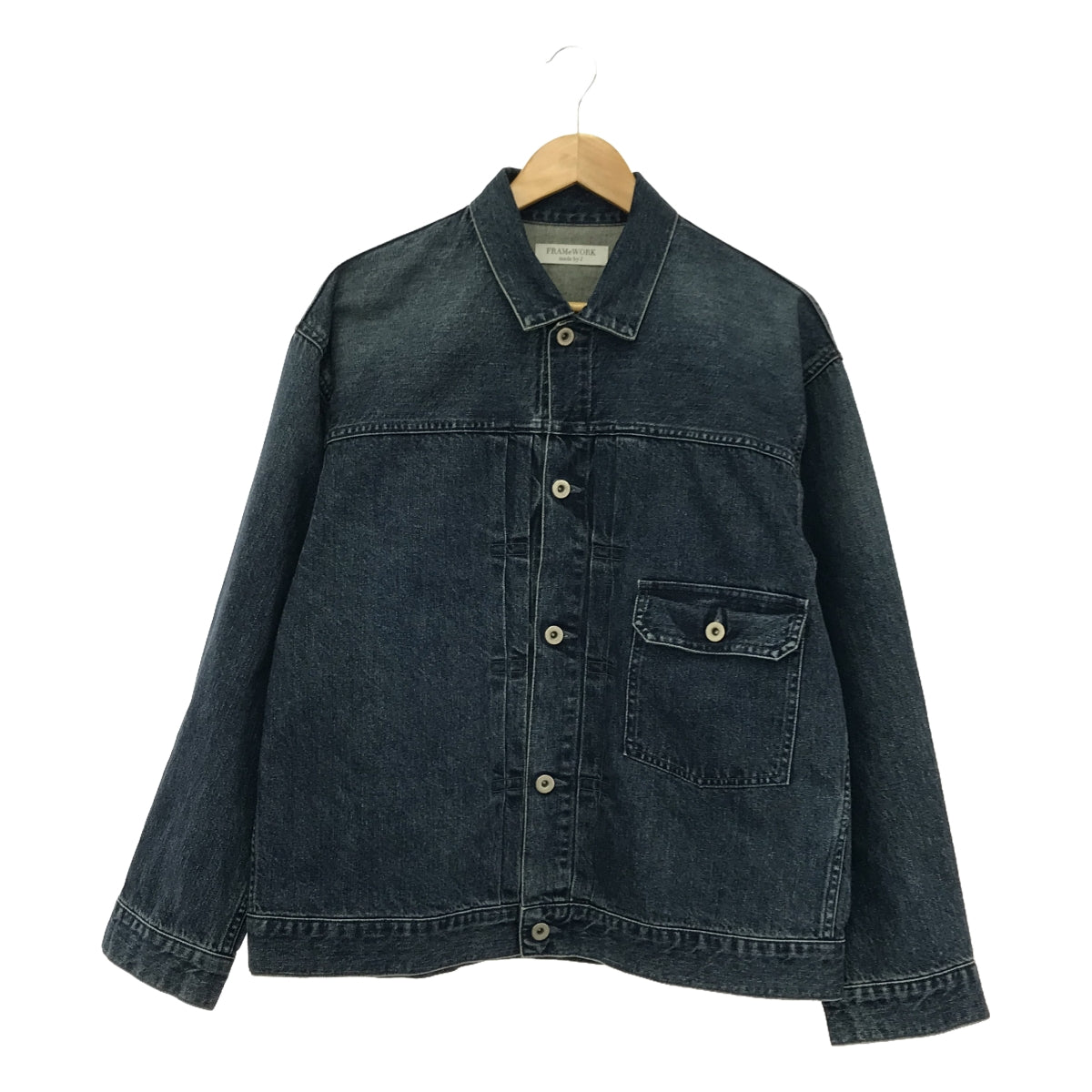 [Good Condition] Framework | 2023SS | made by J | Vintage-processed voluminous sleeve denim jacket | F | Blue | Women's