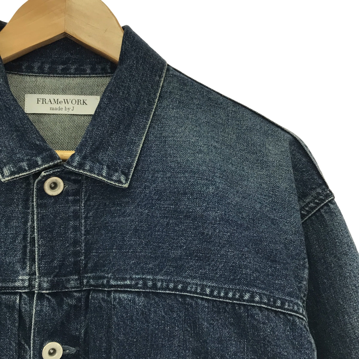 [Good Condition] Framework | 2023SS | made by J | Vintage-processed voluminous sleeve denim jacket | F | Blue | Women's