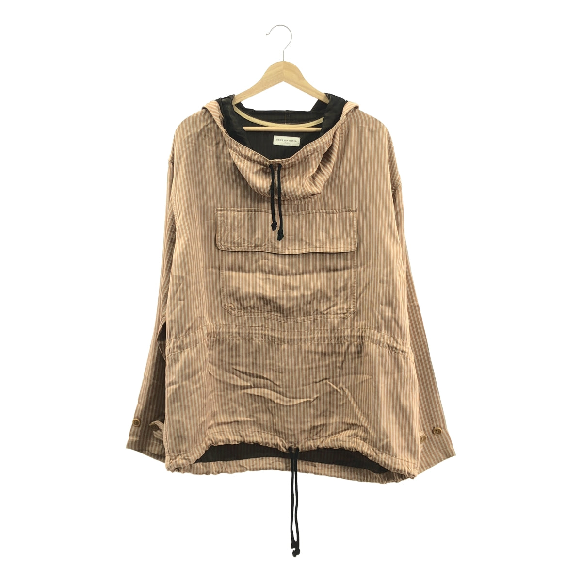【美品】  DRIES VAN NOTEN / ドリスヴァンノッテン | ドローストリング オーバー アノラック フーディ | M | ブラウン | メンズ