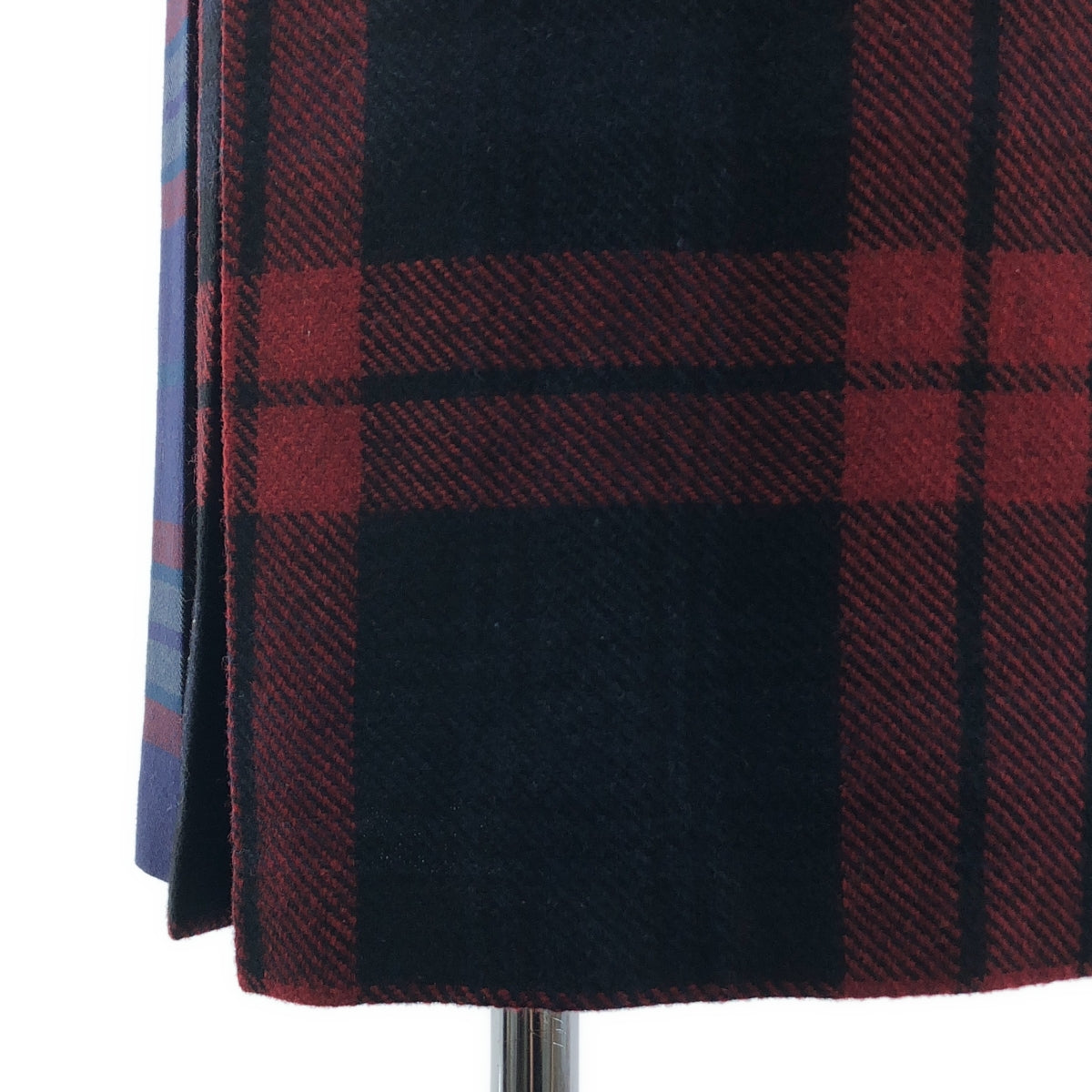 O'NEIL OF DUBLIN / 오닐 오브 더블린 | 울 플리츠 체크 랩 스커트 | US6 |