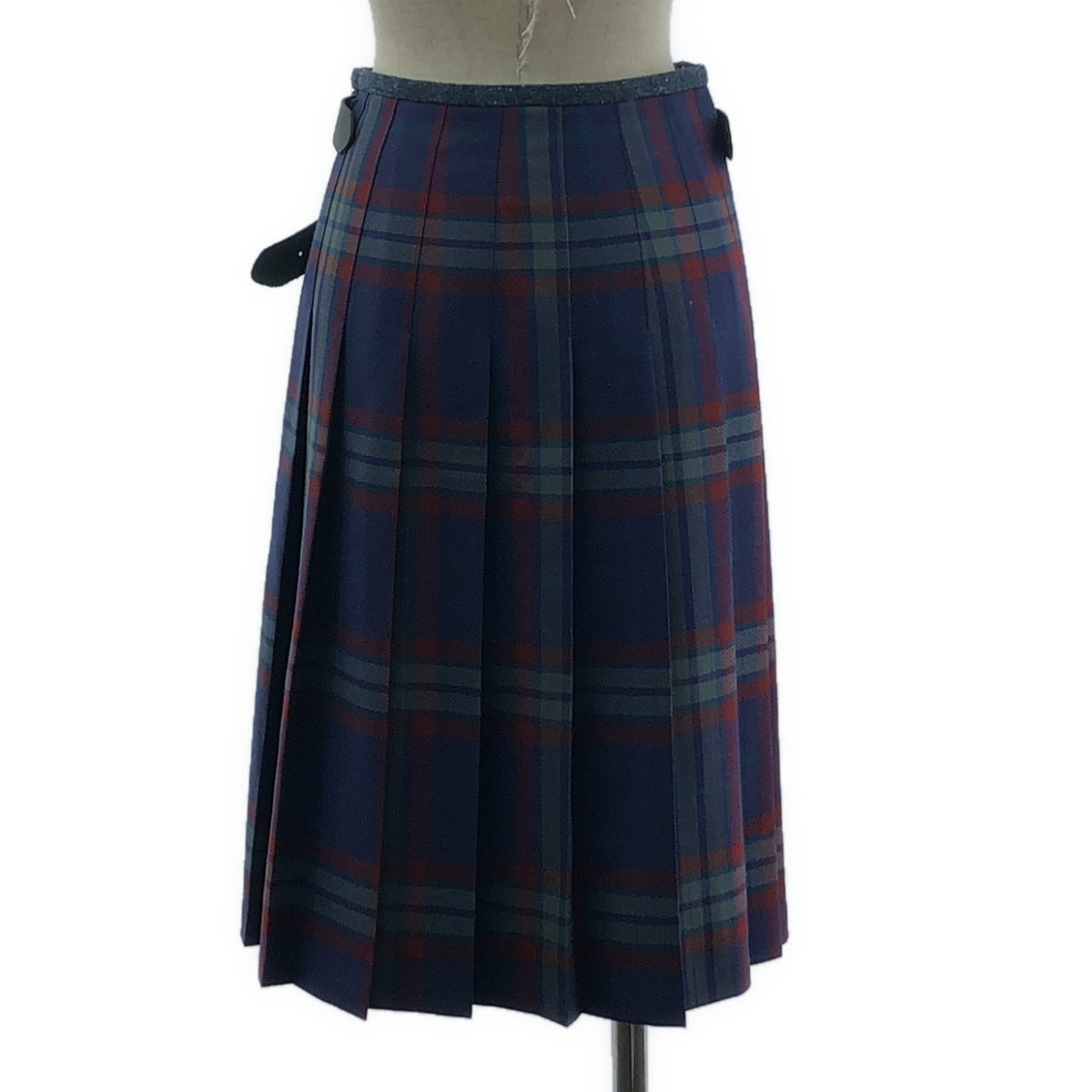 O'NEIL OF DUBLIN / 오닐 오브 더블린 | 울 플리츠 체크 랩 스커트 | US6 |