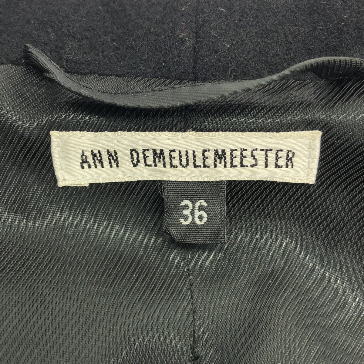 ANN DEMEULEMEESTER / アンドゥムルメステール | ウール オーバーコート フーディ / 総裏地 | 36 | レディース