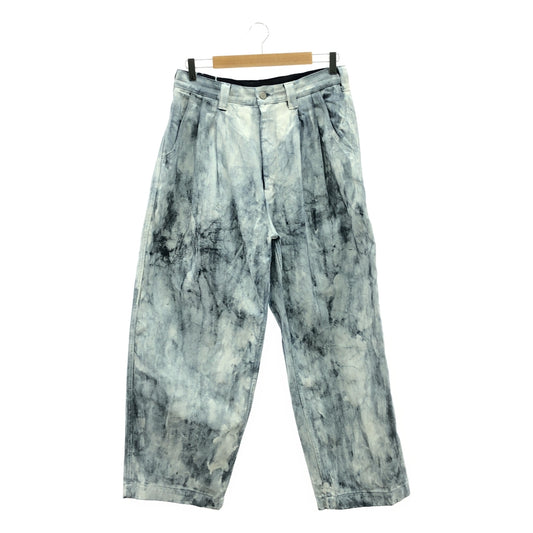 roundabout / 라운드 바우트 | 2024AW | Paint Denim 2tuck Pants 페인트 데님 바지 | 1 | 남성