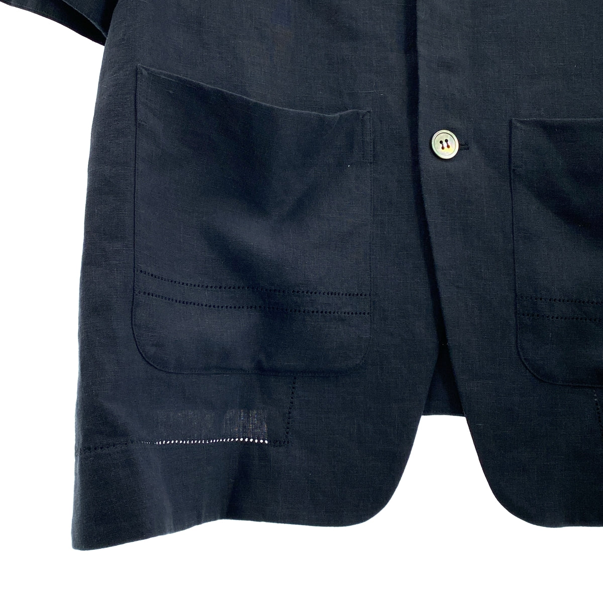 GALERIE VIE | 2025SS | 羅紋法式亞麻半袖外套 | F |