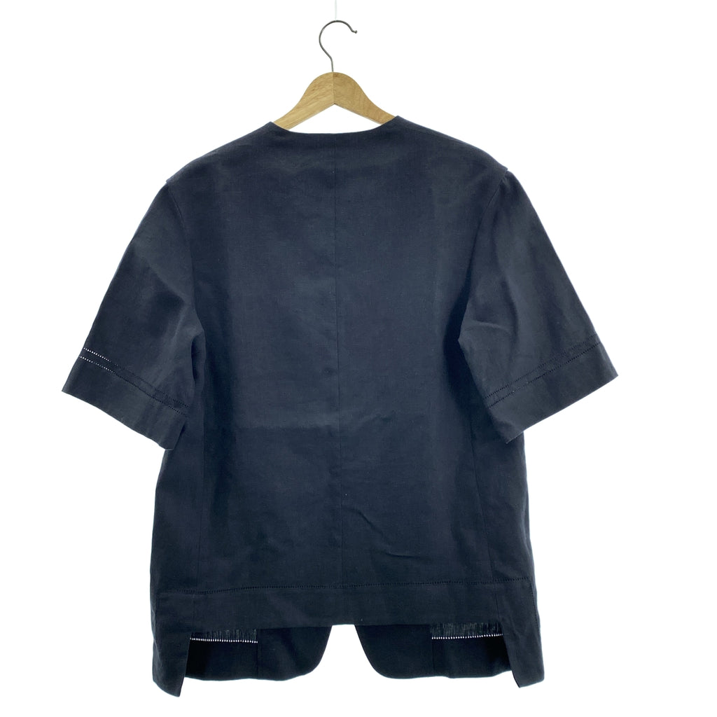 GALERIE VIE | 2025SS | 羅紋法式亞麻半袖外套 | F |