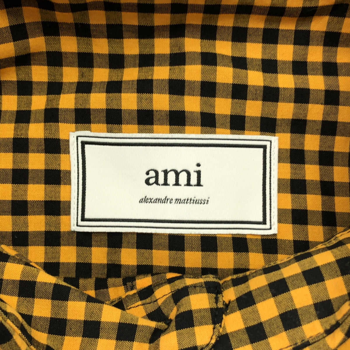 AMI Alexandre Mattiussi / アミ・アレクサンドルマテュッシ | ギンガムチェック ロゴ刺しゅう 半袖シャツ | 40 | メンズ