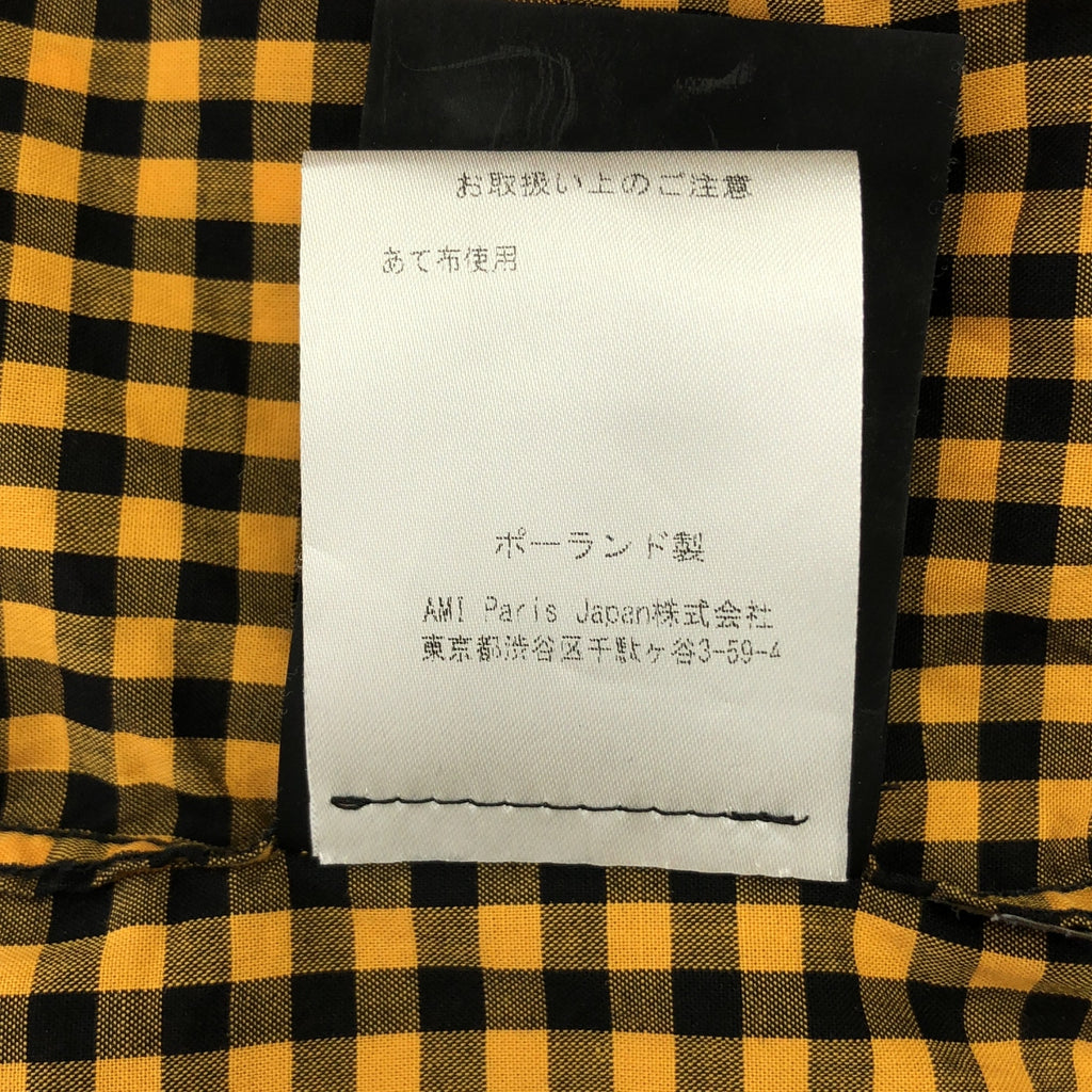 AMI Alexandre Mattiussi / アミ・アレクサンドルマテュッシ | ギンガムチェック ロゴ刺しゅう 半袖シャツ | 40 | メンズ