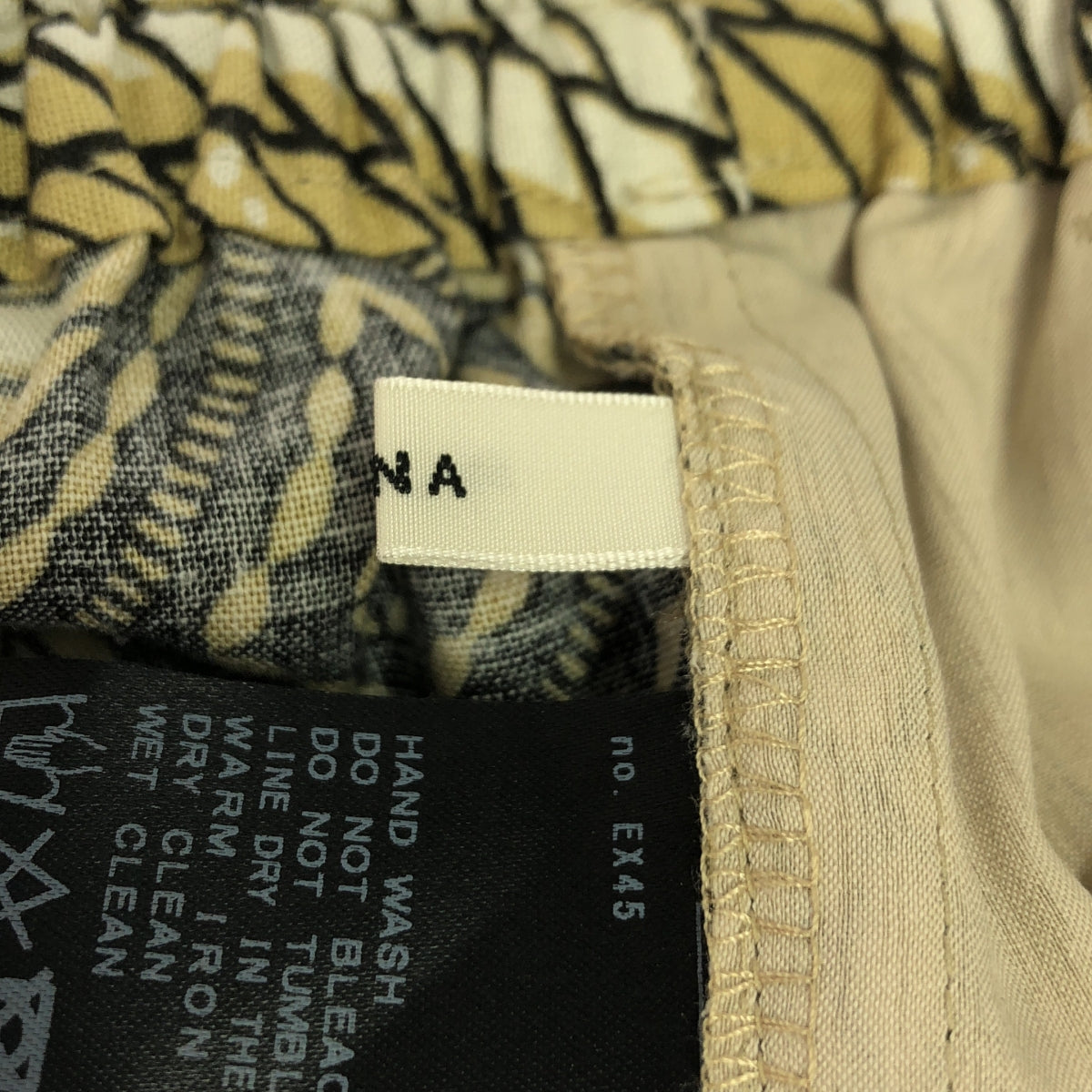 IENA | 2022SS | Linen blend all-over pattern batik pants | 36 | Women's