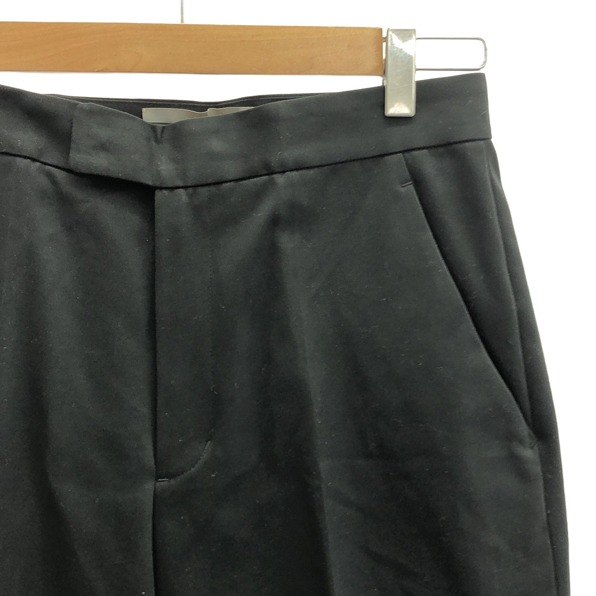 【신품】 J&amp;M DAVIDSON / 제이앤엠 데이비슨 | 코튼 센터 프레스 롤업 팬츠 | 10 | 블랙 | 여성