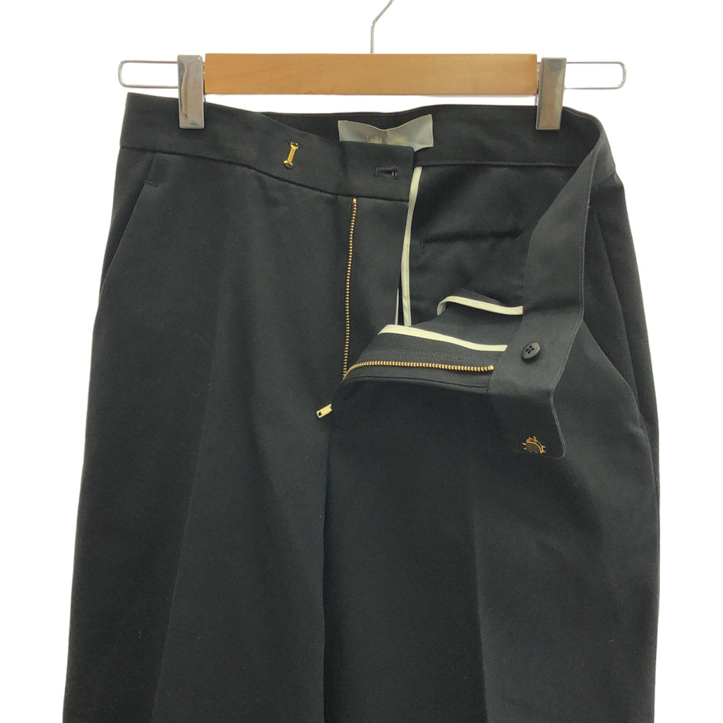 【新品】  J&M DAVIDSON / ジェイアンドエムデヴィッドソン | コットン センタープレス ロールアップ パンツ | 10 | ブラック | レディース