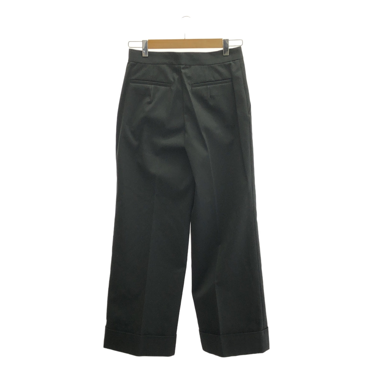 【신품】 J&amp;M DAVIDSON / 제이앤엠 데이비슨 | 코튼 센터 프레스 롤업 팬츠 | 10 | 블랙 | 여성