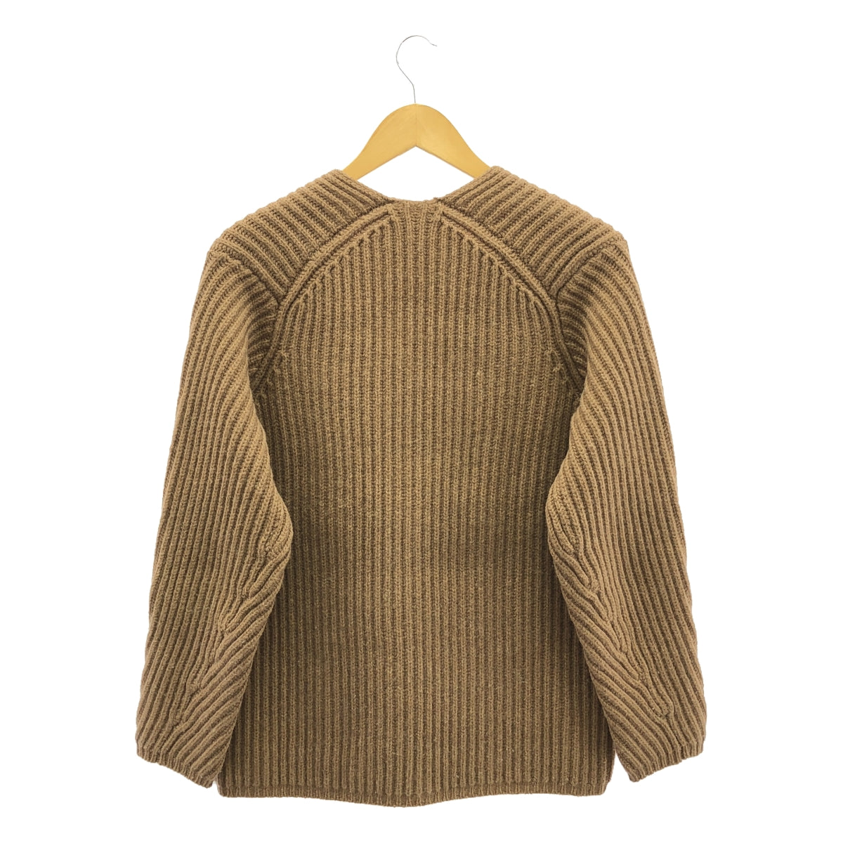 Acne Studios | DEBORAH L-WOOL Wool V-neck oversized ribbed knit | XXS | Brown | Women's