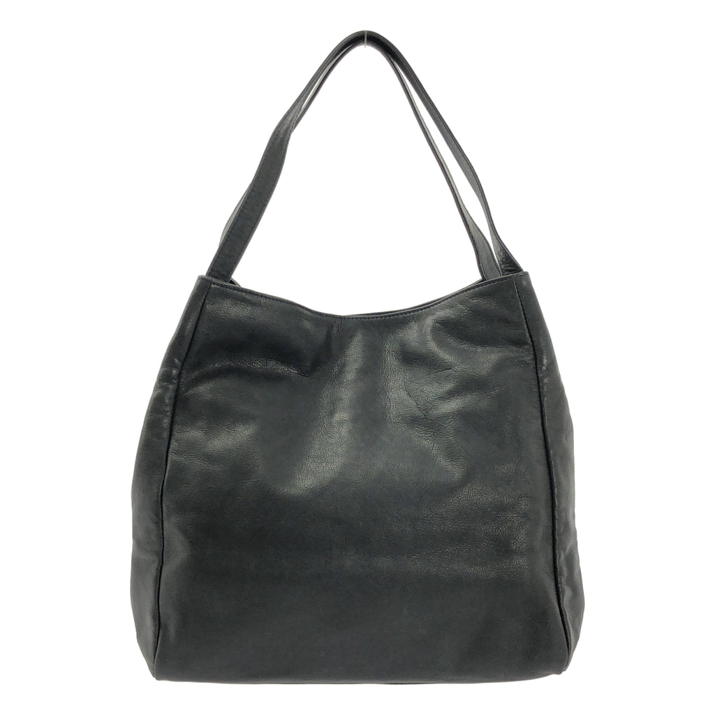 LES BASIQUES / 레버직 | 가죽 와이드 토트 백 | 블랙 | 여성