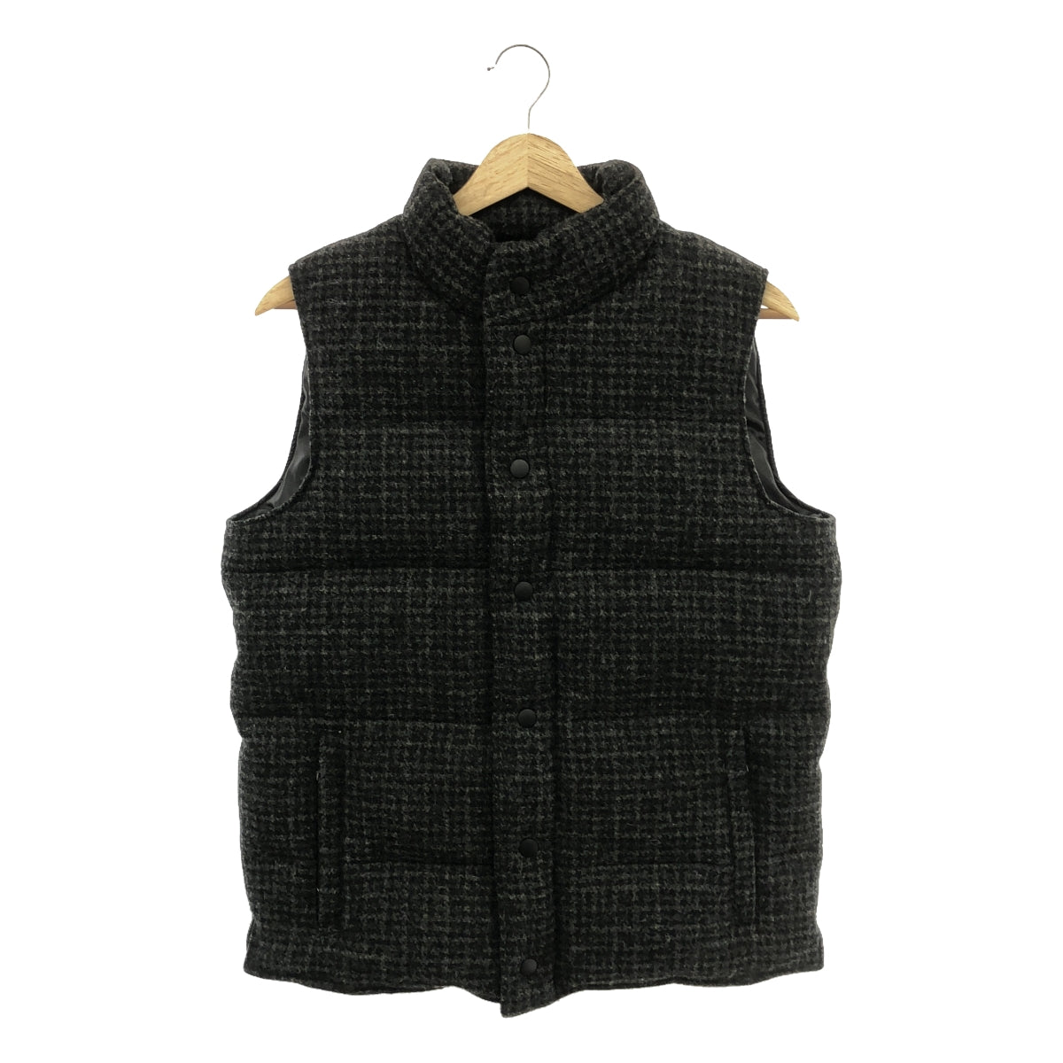 HARRISS / Harris | MOON Tweed Check Down Vest | 40 |