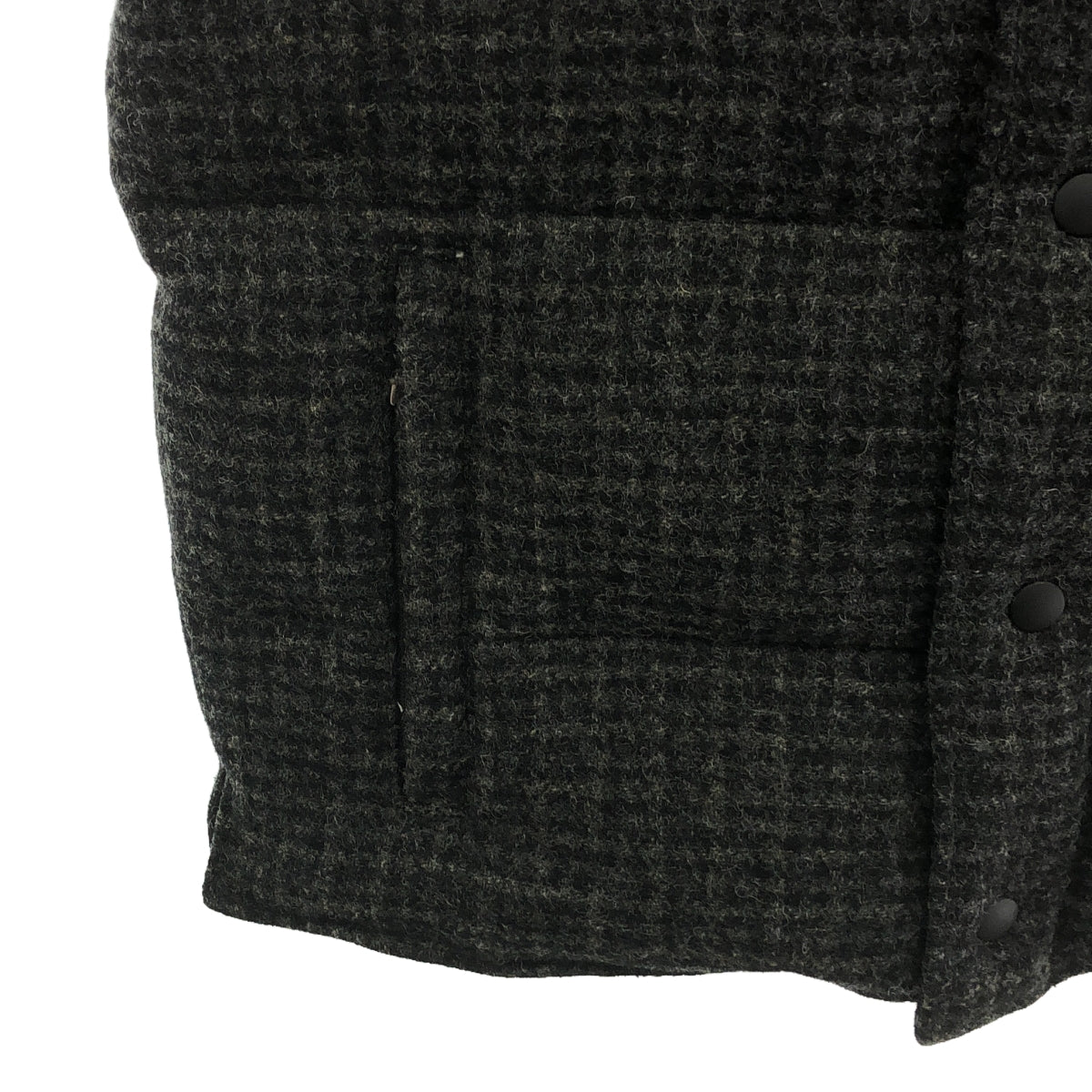 HARRISS / Harris | MOON Tweed Check Down Vest | 40 |