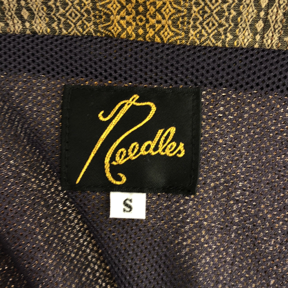 【美品】  Needles / ニードルス | Hooded Sur Coat / ジャガード フーデッド  コート / 総裏地 | S | イエロー/ブラウン系 | メンズ